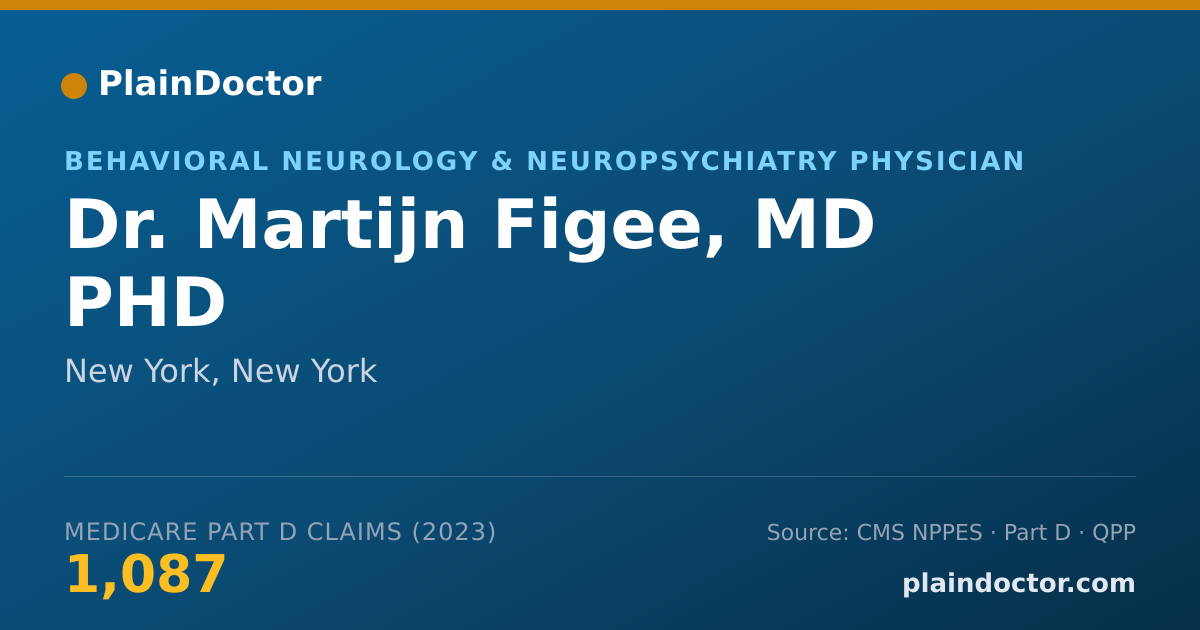 Shareable card for Martijn Figee, MD PHD - Behavioral Neurology & Neuropsychiatry Physician, New York, NY