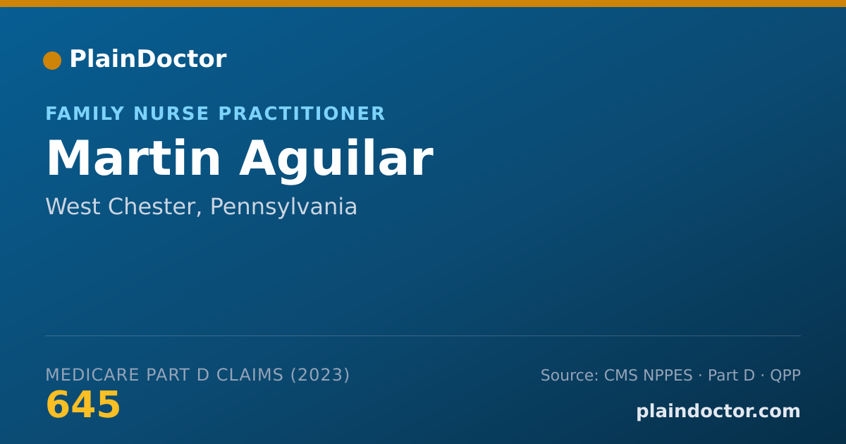 Shareable card for Martin Aguilar - Family Nurse Practitioner, West Chester, PA