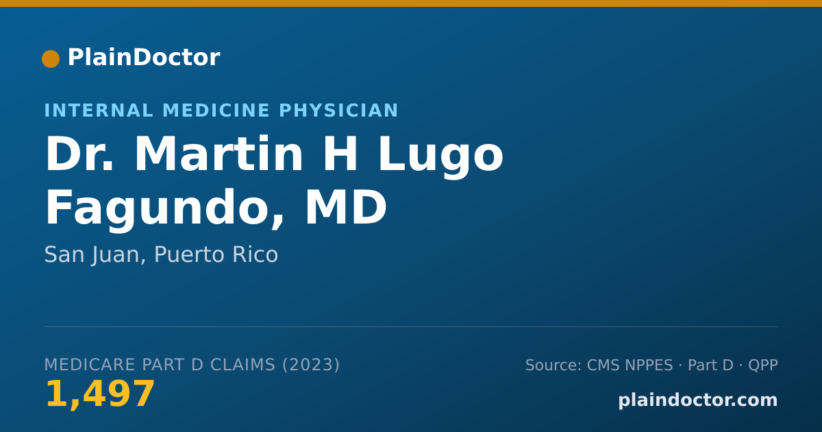 Shareable card for Martin H Lugo Fagundo, MD - Internal Medicine Physician, San Juan, PR