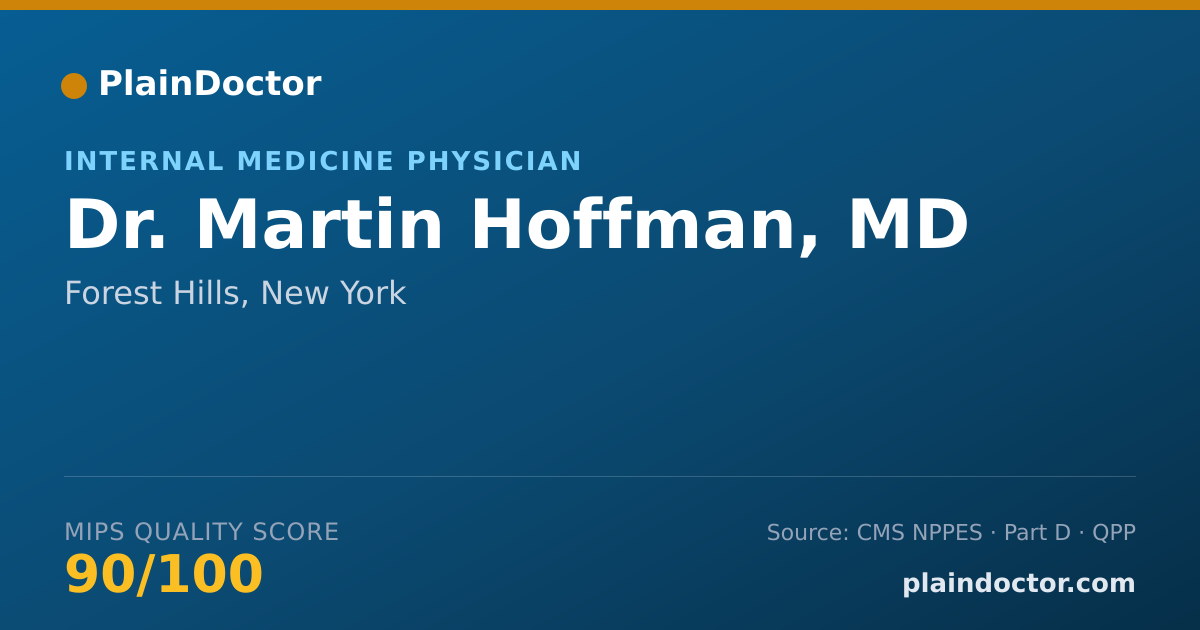 Shareable card for Martin Hoffman, MD - Internal Medicine Physician, Forest Hills, NY