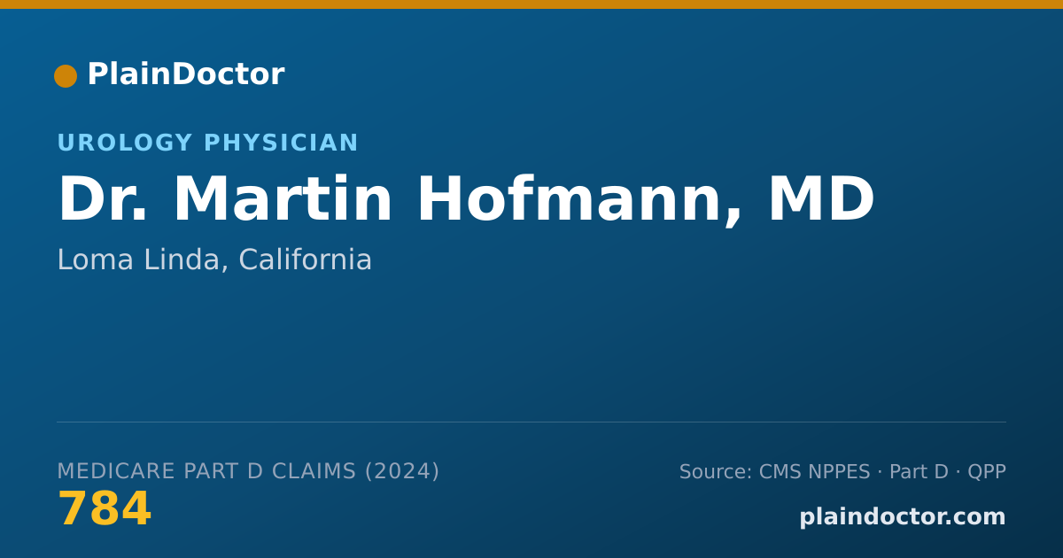 Shareable card for Martin Hofmann, MD - Urology Physician, Loma Linda, CA