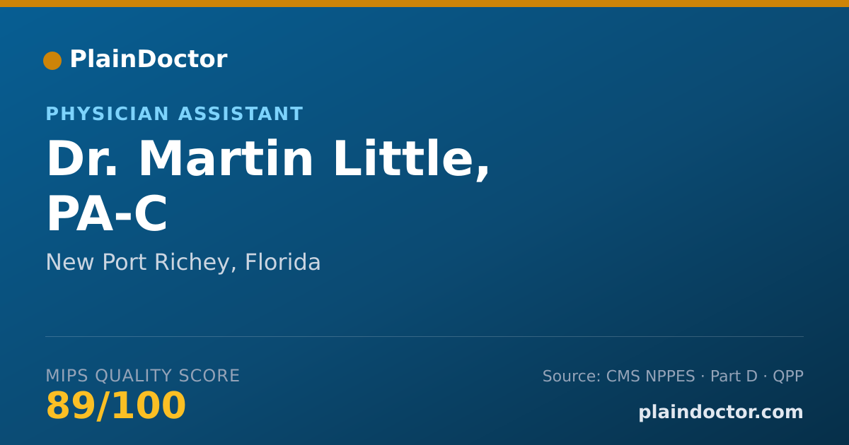 Shareable card for Martin Little, PA-C - Physician Assistant, New Port Richey, FL