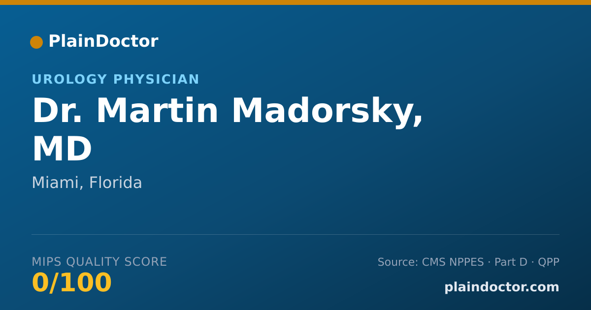 Shareable card for Martin Madorsky, MD - Urology Physician, Miami, FL