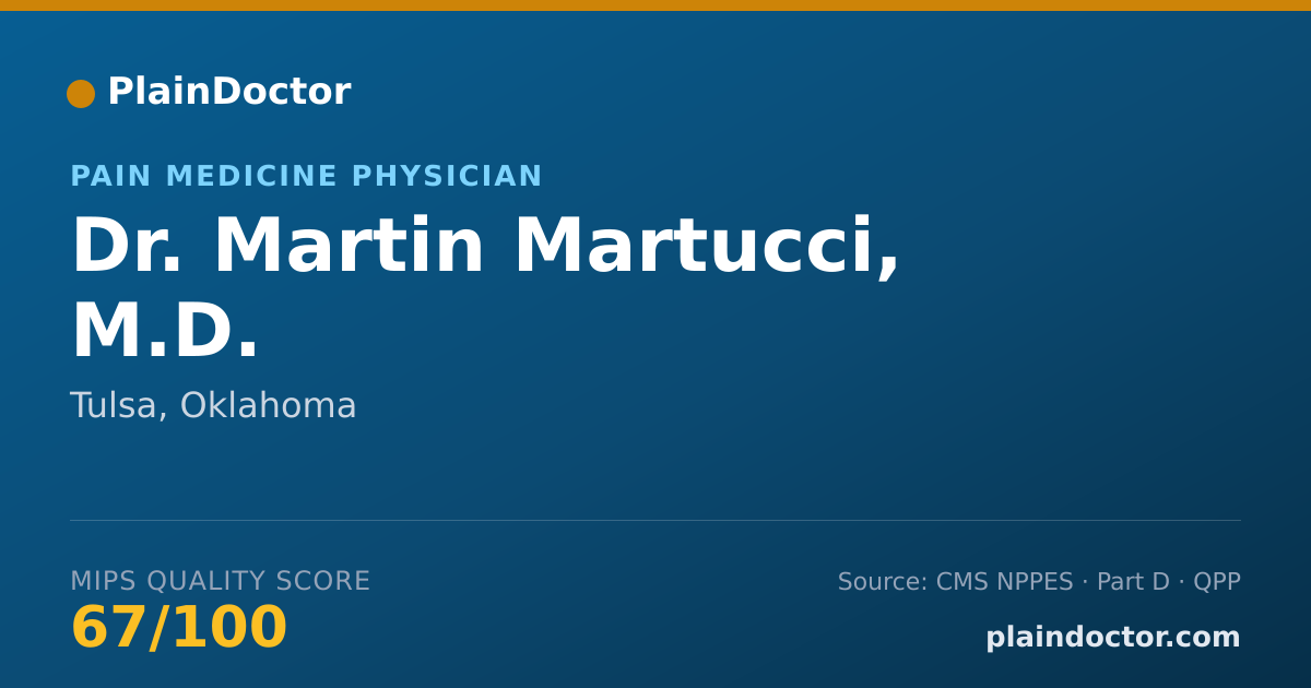Shareable card for Martin Martucci, M.D. - Pain Medicine Physician, Tulsa, OK