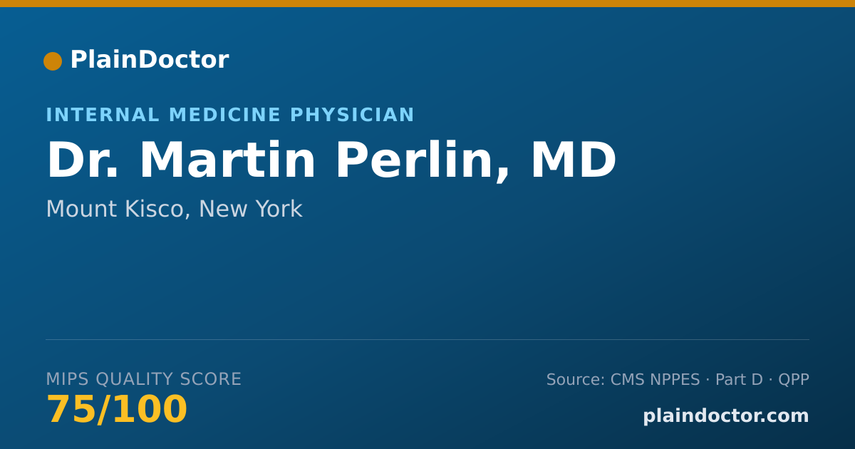 Shareable card for Martin Perlin, MD - Internal Medicine Physician, Mount Kisco, NY