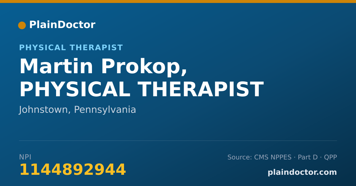 Shareable card for Martin Prokop, PHYSICAL THERAPIST - Physical Therapist, Johnstown, PA