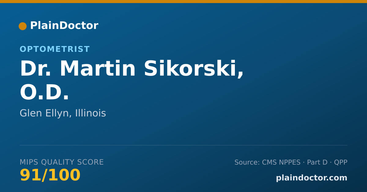 Shareable card for Martin Sikorski, O.D. - Optometrist, Glen Ellyn, IL