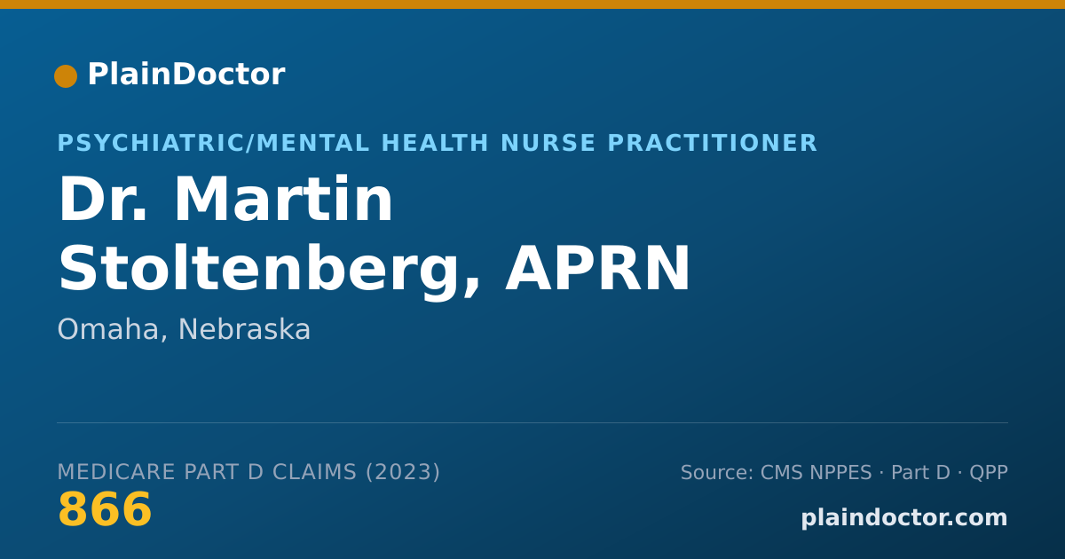 Shareable card for Martin Stoltenberg, APRN - Psychiatric/Mental Health Nurse Practitioner, Omaha, NE