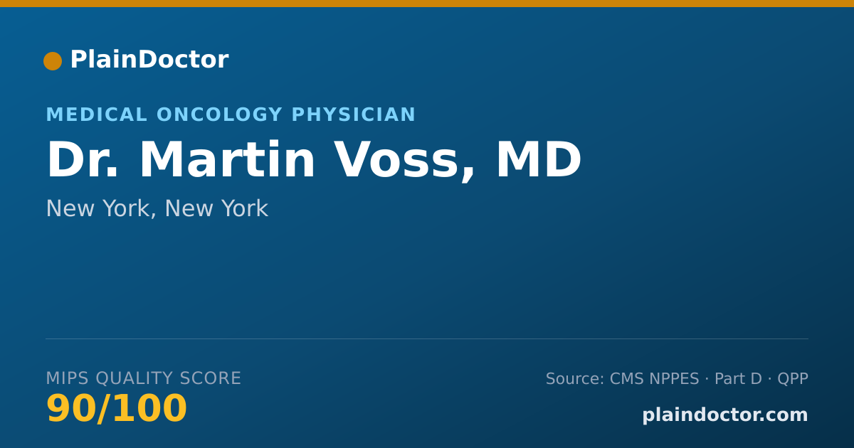 Shareable card for Martin Voss, MD - Medical Oncology Physician, New York, NY