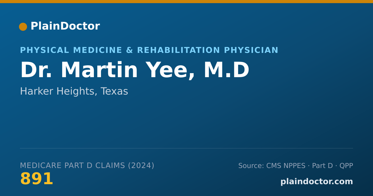 Shareable card for Martin Yee, M.D - Physical Medicine & Rehabilitation Physician, Harker Heights, TX