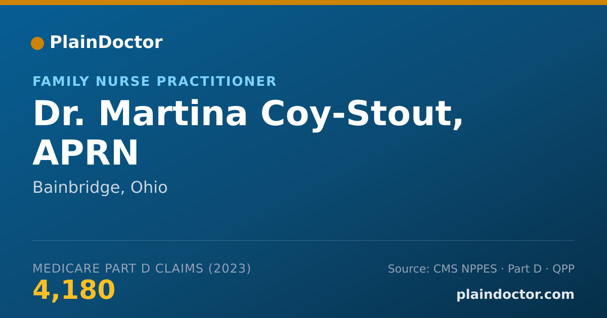 Shareable card for Martina Coy-Stout, APRN - Family Nurse Practitioner, Bainbridge, OH