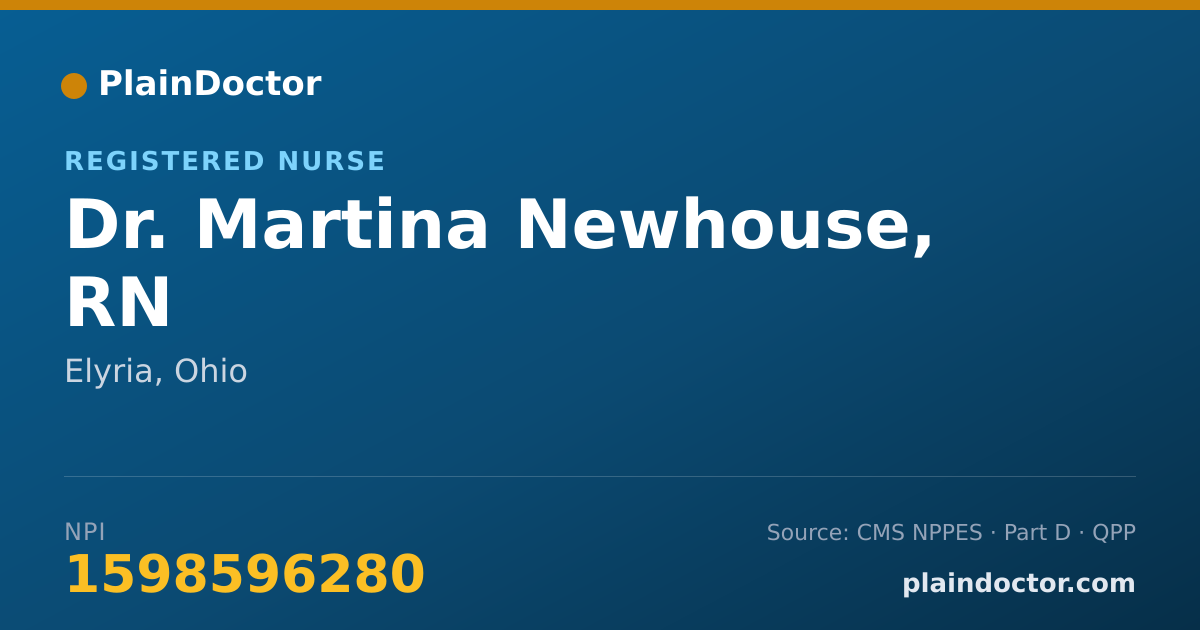 Shareable card for Martina Newhouse, RN - Registered Nurse, Elyria, OH