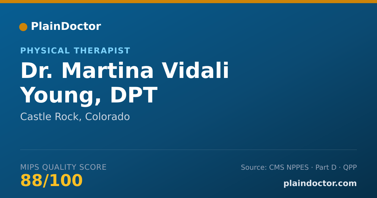 Shareable card for Martina Vidali Young, DPT - Physical Therapist, Castle Rock, CO