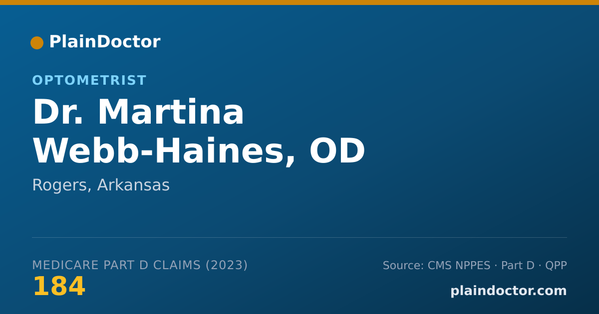 Shareable card for Martina Webb-Haines, OD - Optometrist, Rogers, AR