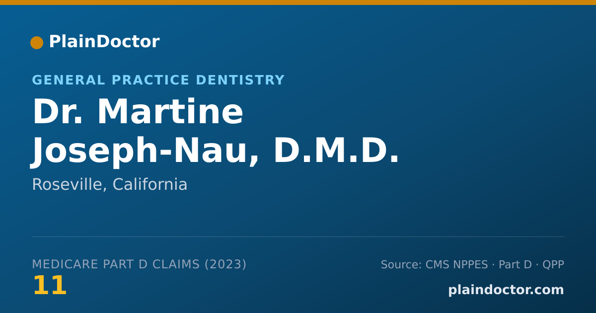 Shareable card for Martine Joseph-Nau, D.M.D. - General Practice Dentistry, Roseville, CA