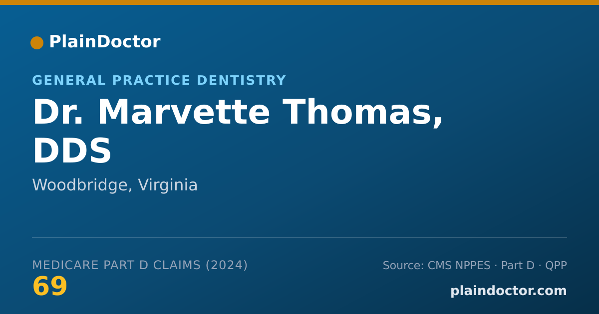 Shareable card for Marvette Thomas, DDS - General Practice Dentistry, Woodbridge, VA