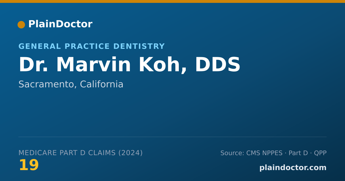 Shareable card for Marvin Koh, DDS - General Practice Dentistry, Sacramento, CA