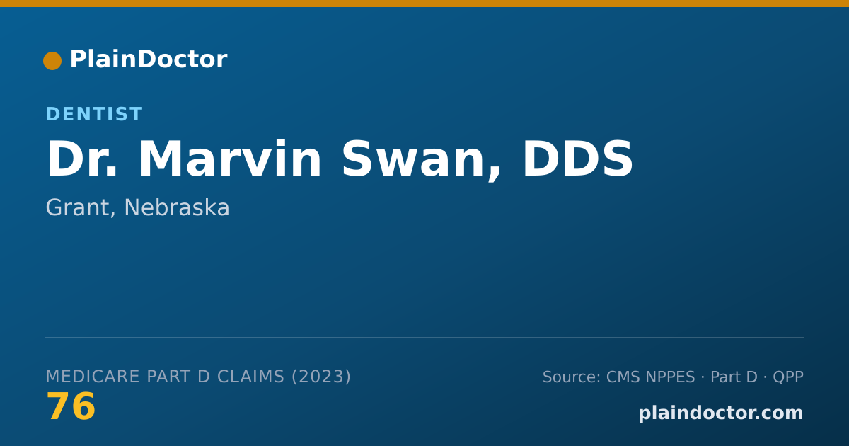 Shareable card for Marvin Swan, DDS - Dentist, Grant, NE