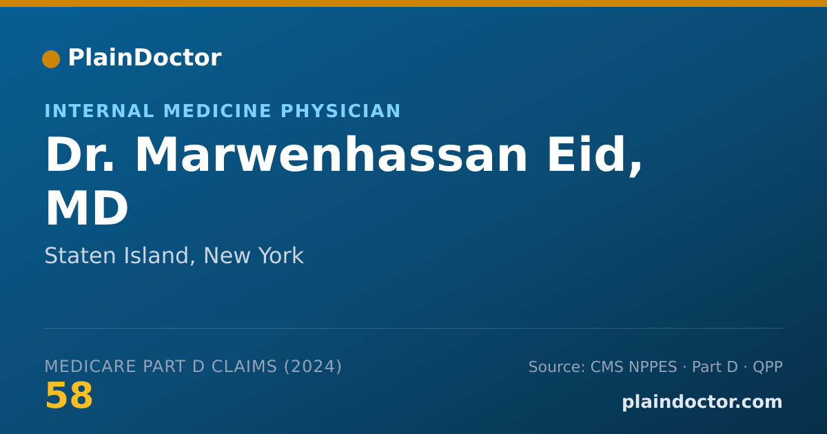Shareable card for Marwenhassan Eid, MD - Internal Medicine Physician, Staten Island, NY