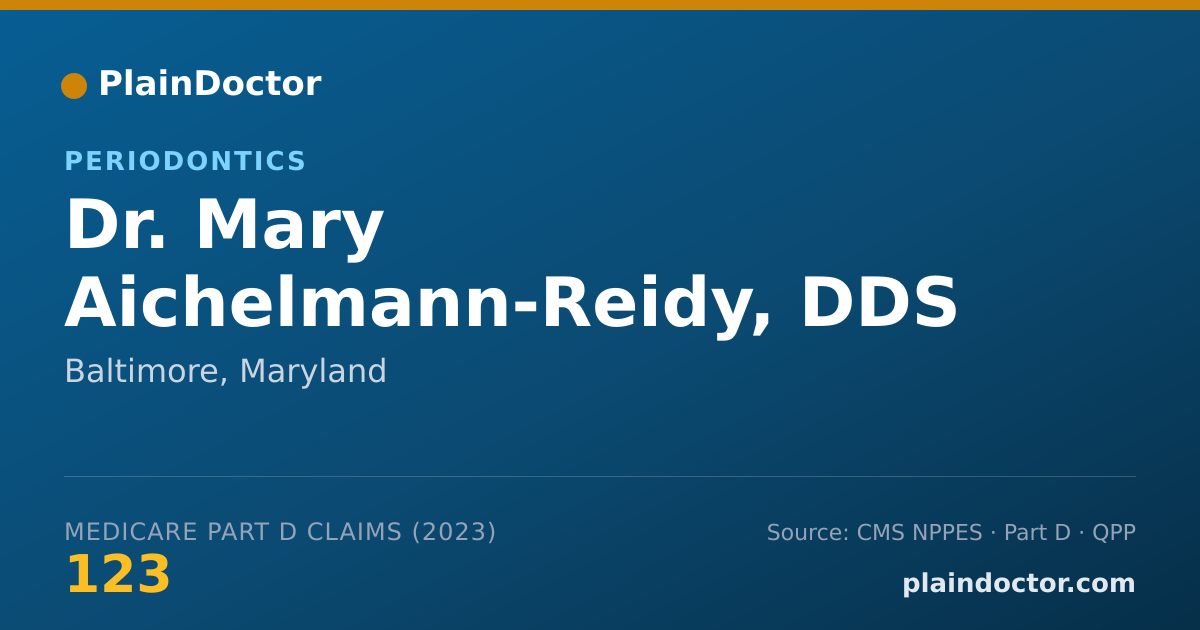 Shareable card for Mary Aichelmann-Reidy, DDS - Periodontics, Baltimore, MD