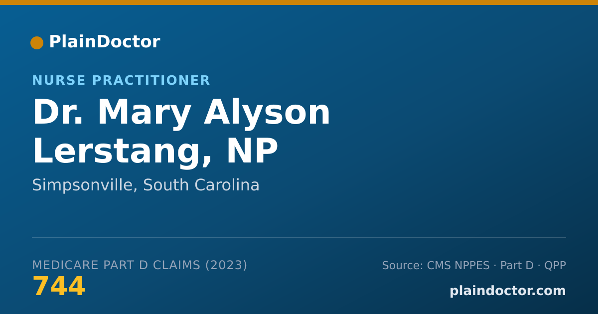 Shareable card for Mary Alyson Lerstang, NP - Nurse Practitioner, Simpsonville, SC