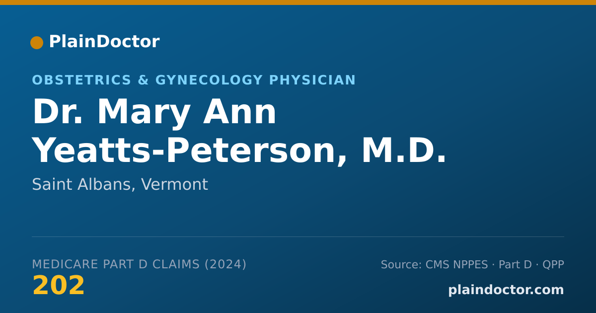 Shareable card for Mary Ann Yeatts-Peterson, M.D. - Obstetrics & Gynecology Physician, Saint Albans, VT
