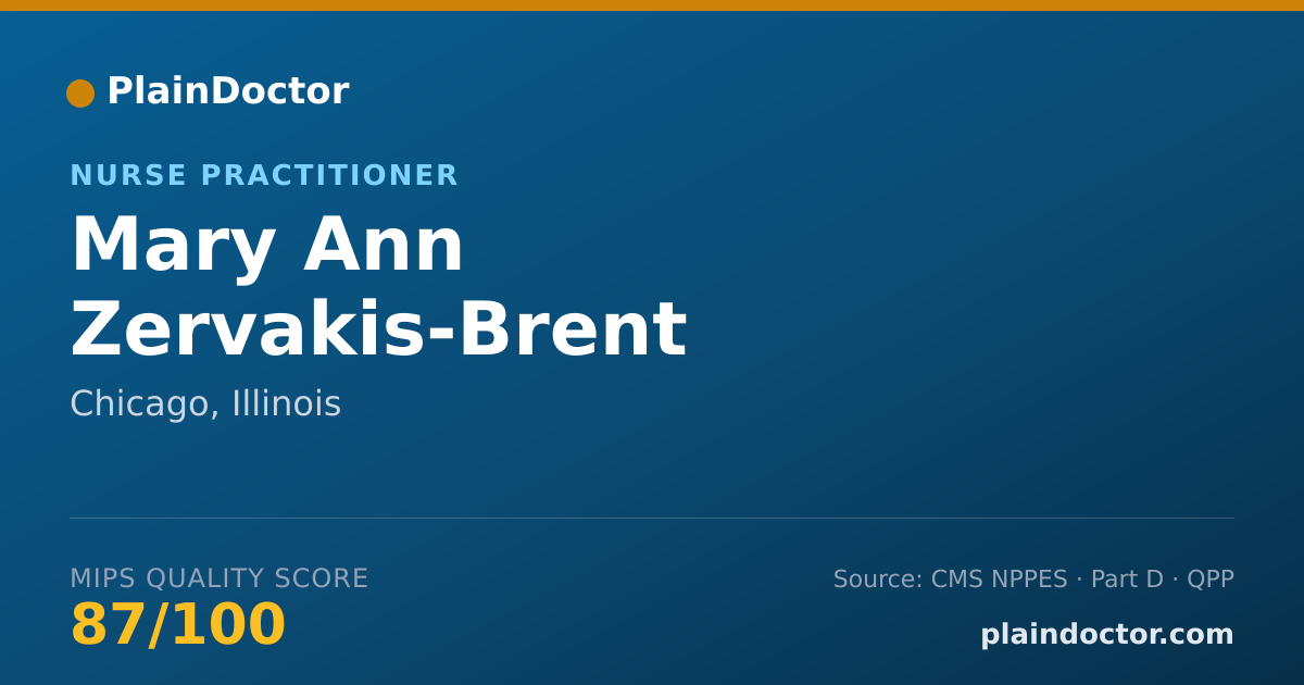 Shareable card for Mary Ann Zervakis-Brent - Nurse Practitioner, Chicago, IL