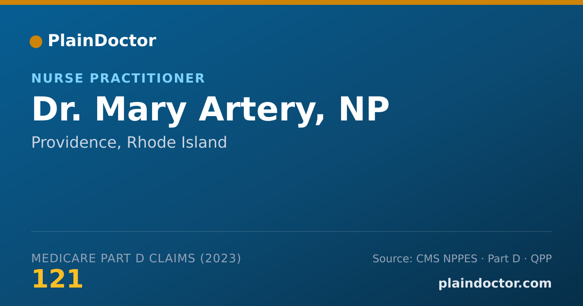 Shareable card for Mary Artery, NP - Nurse Practitioner, Providence, RI