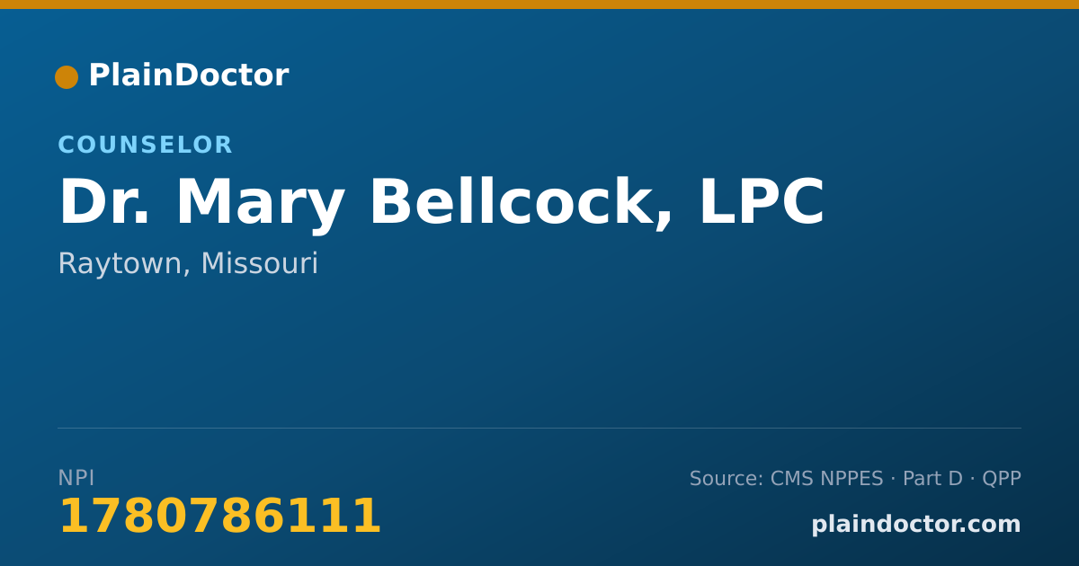 Shareable card for Mary Bellcock, LPC - Counselor, Raytown, MO