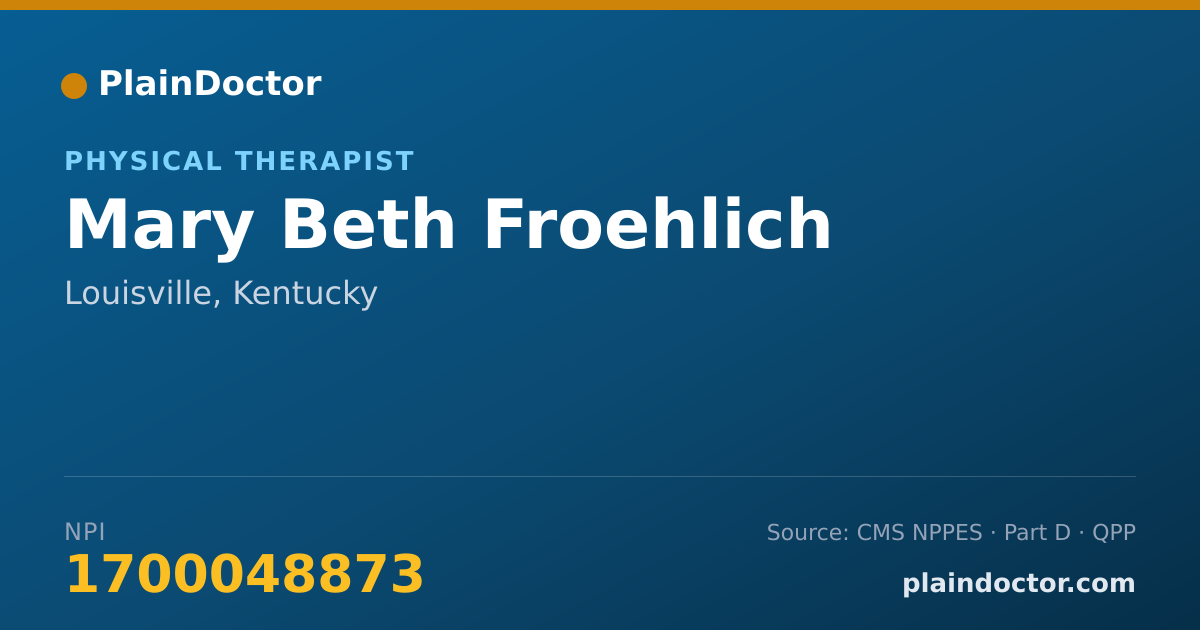 Shareable card for Mary Beth Froehlich - Physical Therapist, Louisville, KY