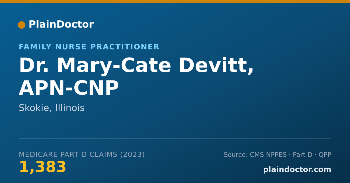 Shareable card for Mary-Cate Devitt, APN-CNP - Family Nurse Practitioner, Skokie, IL