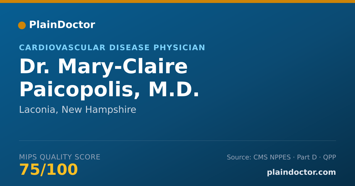Shareable card for Mary-Claire Paicopolis, M.D. - Cardiovascular Disease Physician, Laconia, NH