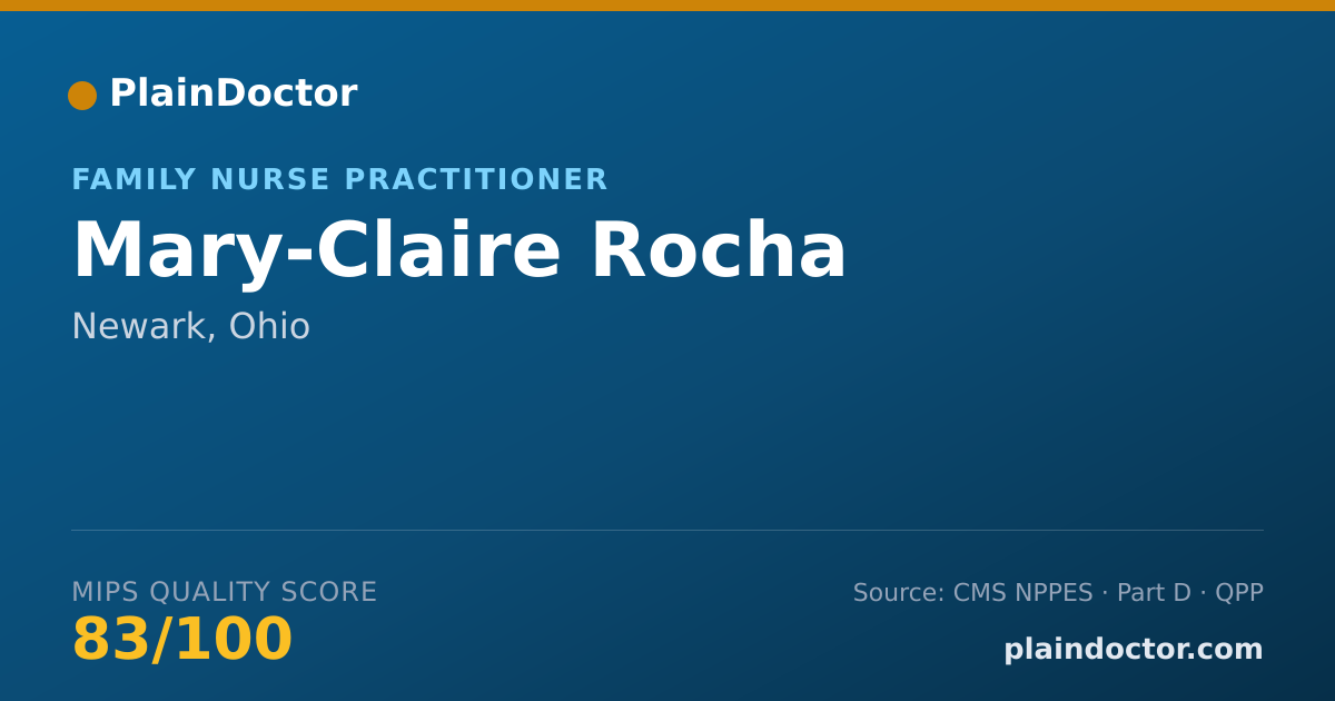 Shareable card for Mary-Claire Rocha - Family Nurse Practitioner, Newark, OH