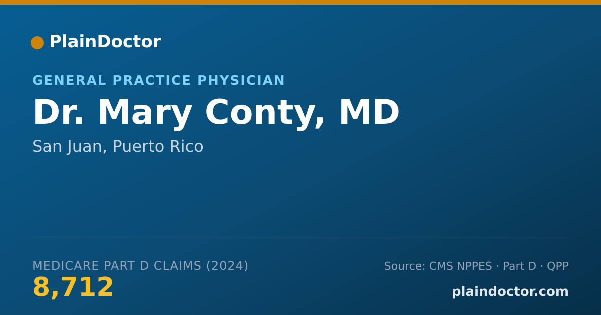 Shareable card for Mary Conty, MD - General Practice Physician, San Juan, PR