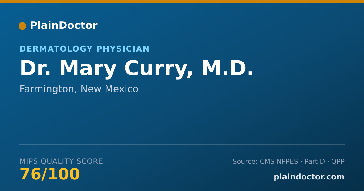 Shareable card for Mary Curry, M.D. - Specialist, Farmington, NM
