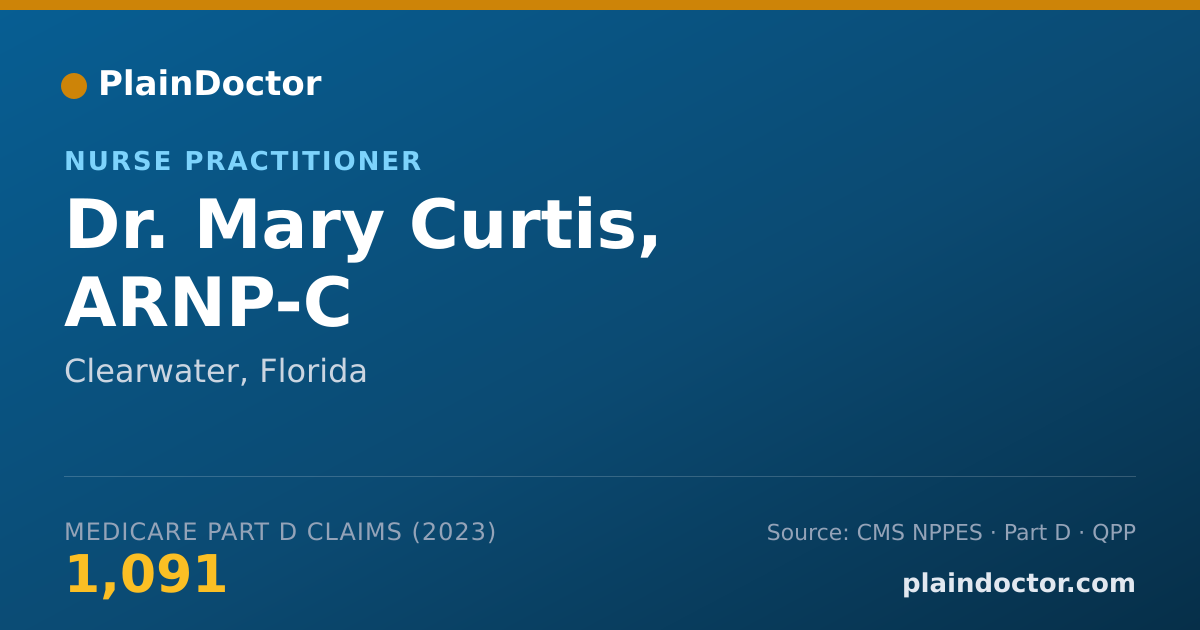 Shareable card for Mary Curtis, ARNP-C - Nurse Practitioner, Clearwater, FL