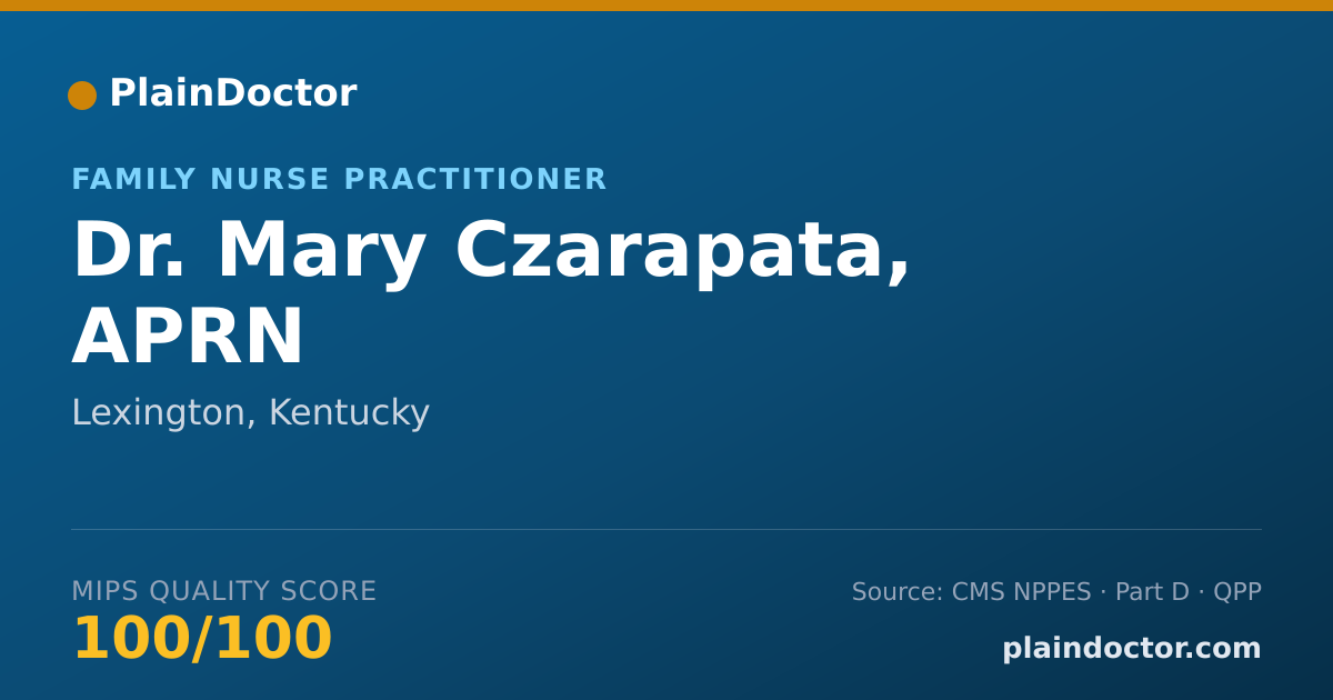 Shareable card for Mary Czarapata, APRN - Family Nurse Practitioner, Lexington, KY