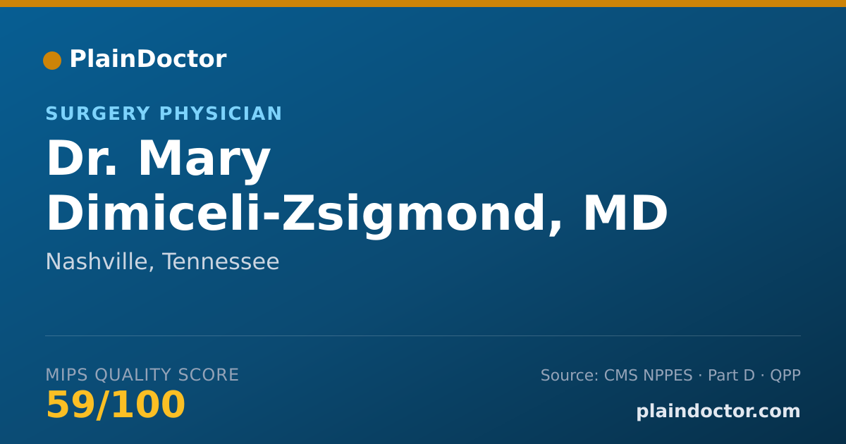 Shareable card for Mary Dimiceli-Zsigmond, MD - Surgery Physician, Nashville, TN