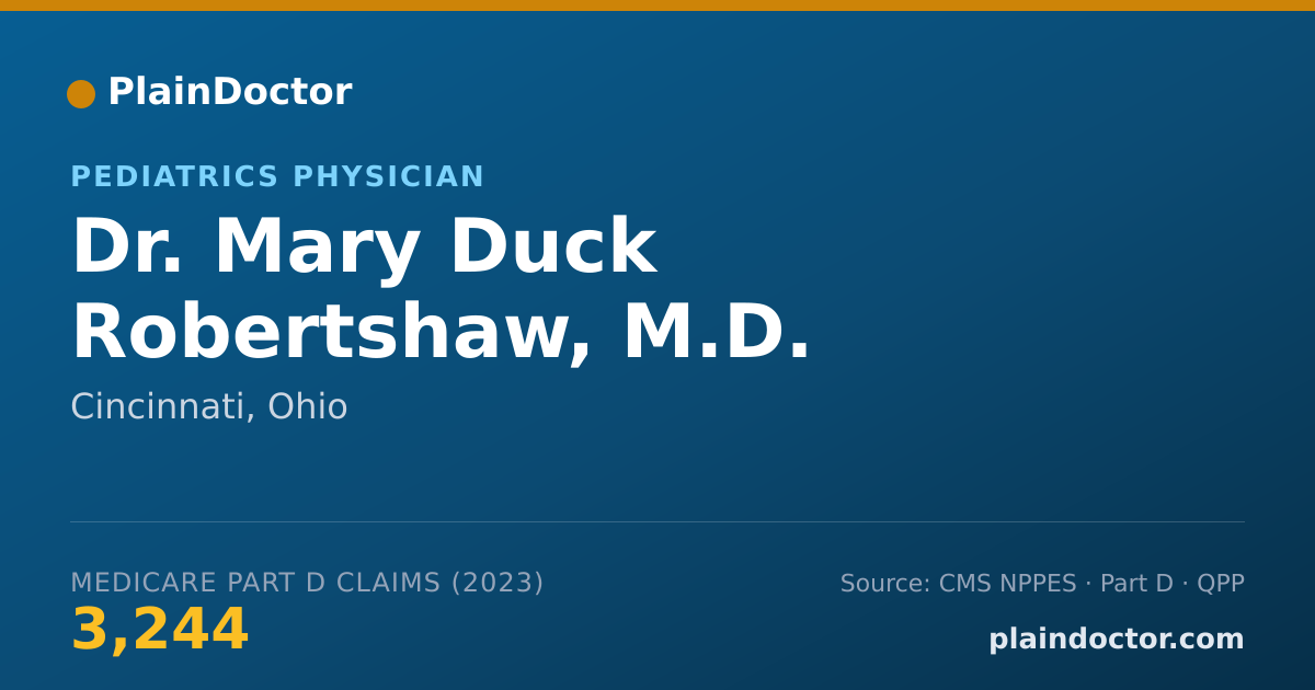 Shareable card for Mary Duck Robertshaw, M.D. - Pediatrics Physician, Cincinnati, OH
