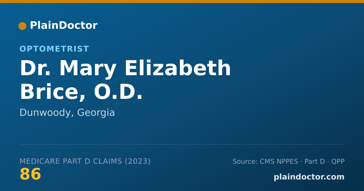 Shareable card for Mary Elizabeth Brice, O.D. - Optometrist, Dunwoody, GA