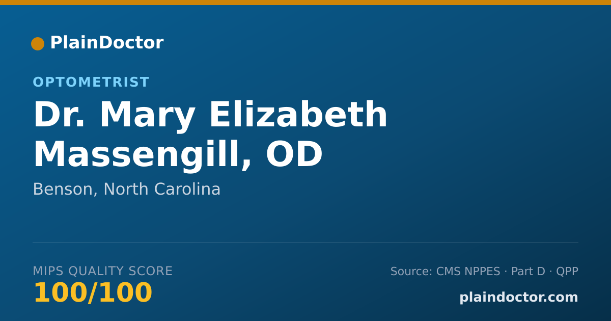 Shareable card for Mary Elizabeth Massengill, OD - Optometrist, Benson, NC