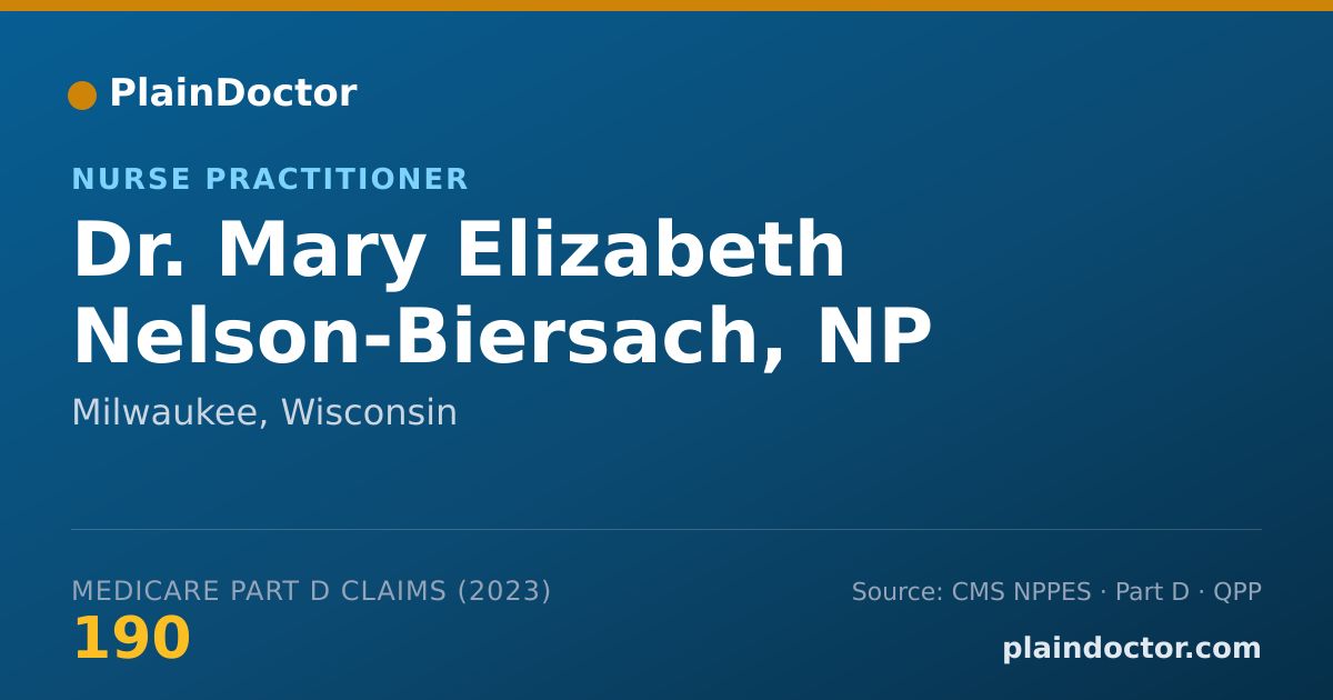 Shareable card for Mary Elizabeth Nelson-Biersach, NP - Nurse Practitioner, Milwaukee, WI