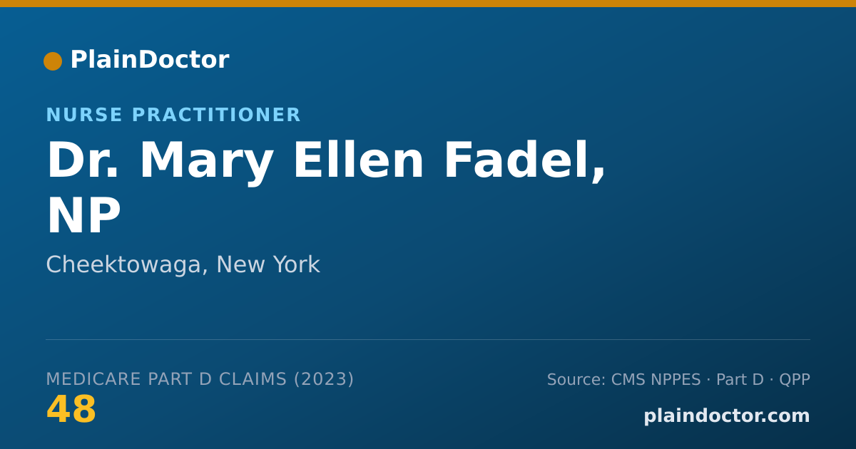 Shareable card for Mary Ellen Fadel, NP - Nurse Practitioner, Cheektowaga, NY