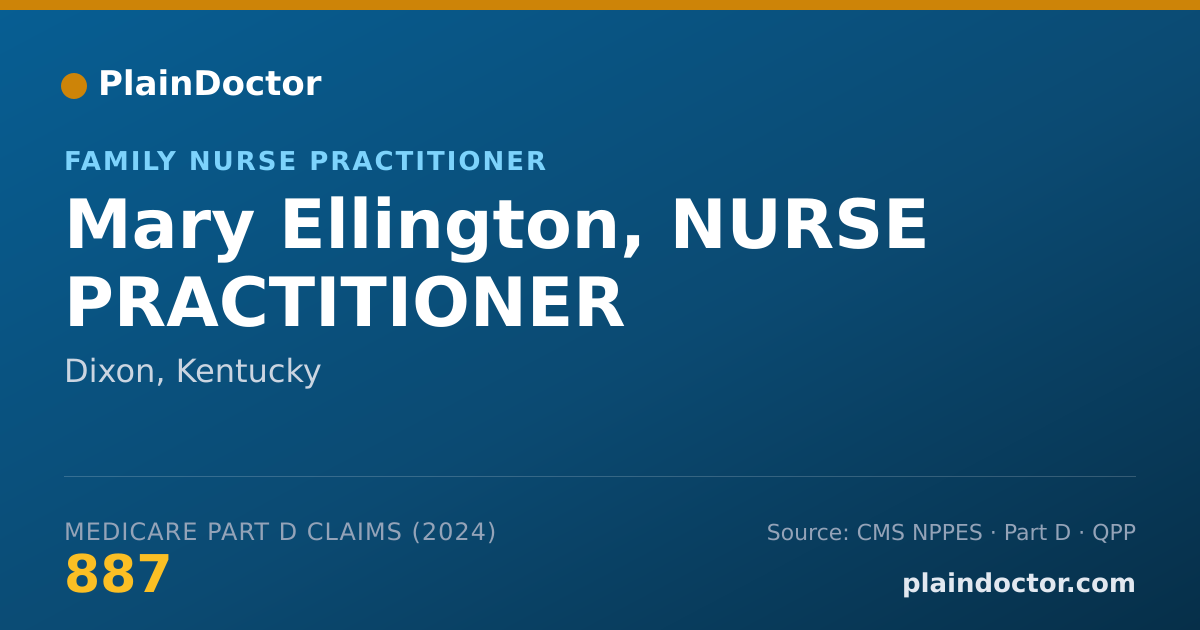 Shareable card for Mary Ellington, NURSE PRACTITIONER - Family Nurse Practitioner, Dixon, KY