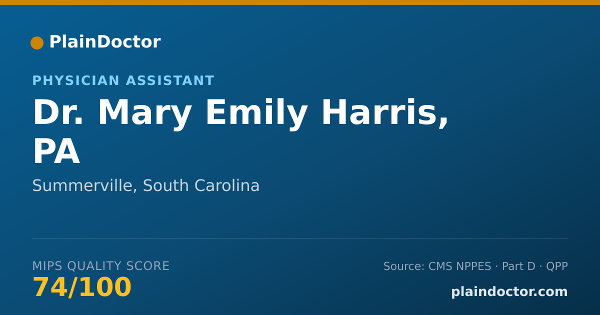 Shareable card for Mary Emily Harris, PA - Physician Assistant, Summerville, SC