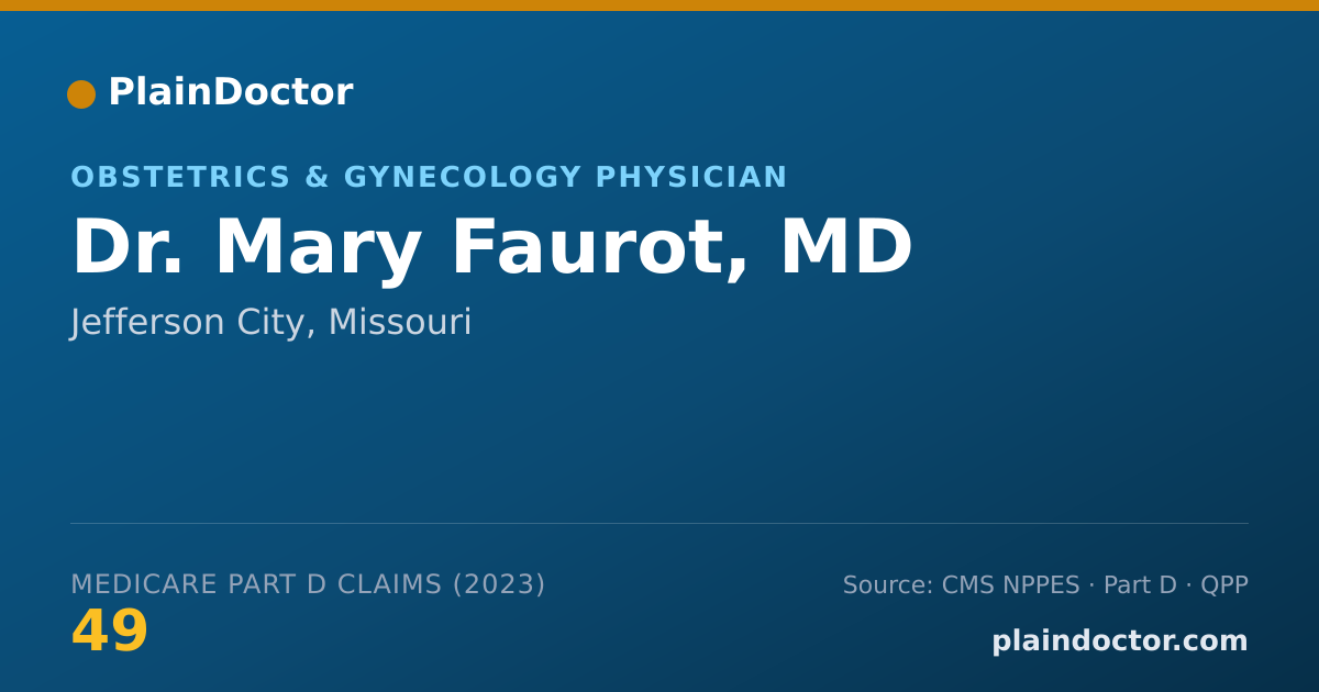 Shareable card for Mary Faurot, MD - Obstetrics & Gynecology Physician, Jefferson City, MO