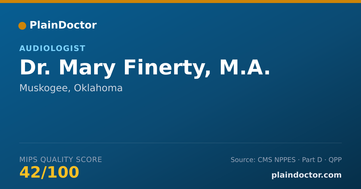 Shareable card for Mary Finerty, M.A. - Audiologist, Muskogee, OK