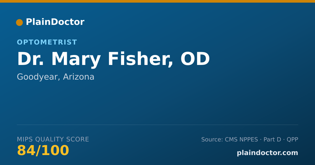 Shareable card for Mary Fisher, OD - Optometrist, Goodyear, AZ