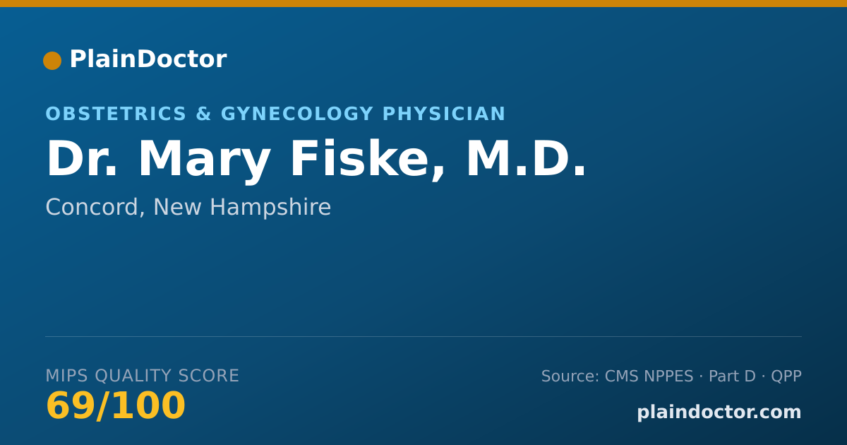 Shareable card for Mary Fiske, M.D. - Obstetrics & Gynecology Physician, Concord, NH