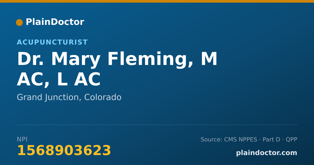 Shareable card for Mary Fleming, M AC, L AC - Acupuncturist, Grand Junction, CO